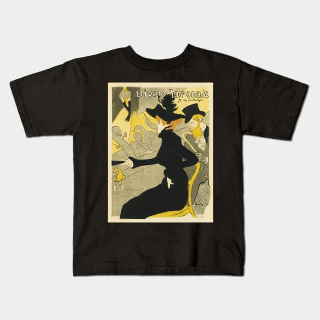 Divan Japonais by Toulouse Lautrec Kids T-Shirt by MasterpieceCafe